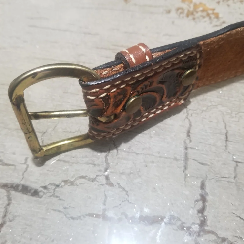 Tooled Belt Top Grain - Picture 4 of 6